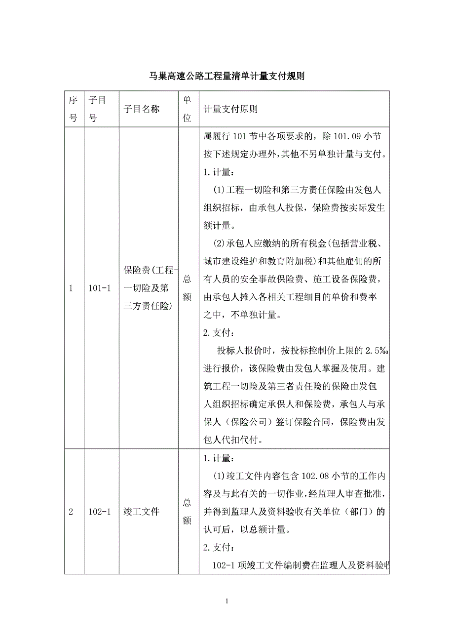 公路工程工程量清单计量支付规则_第1页