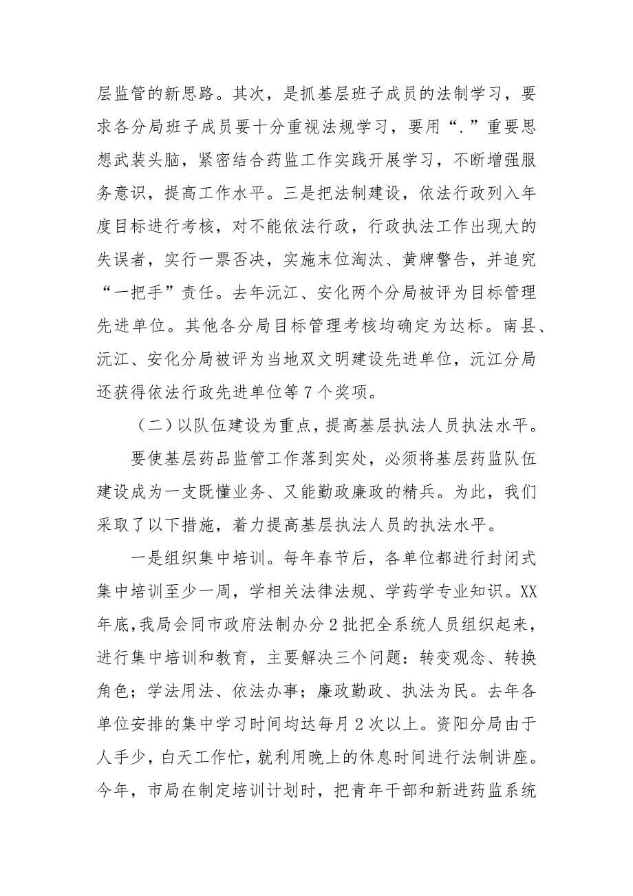 药监工作会议经验交流材料.docx_第5页