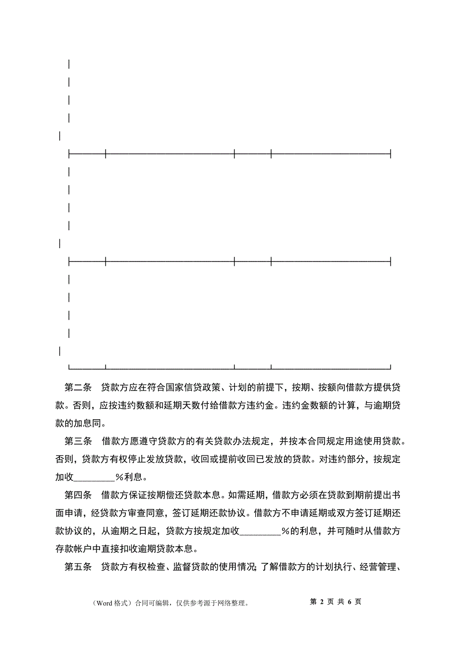 信用借款合同书_第2页