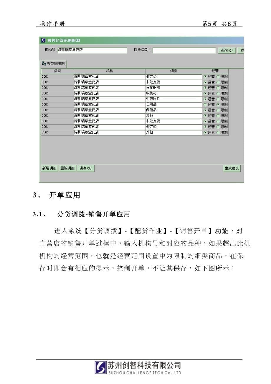 创智_DRMS_操作手册_机构经营范围限制_第5页