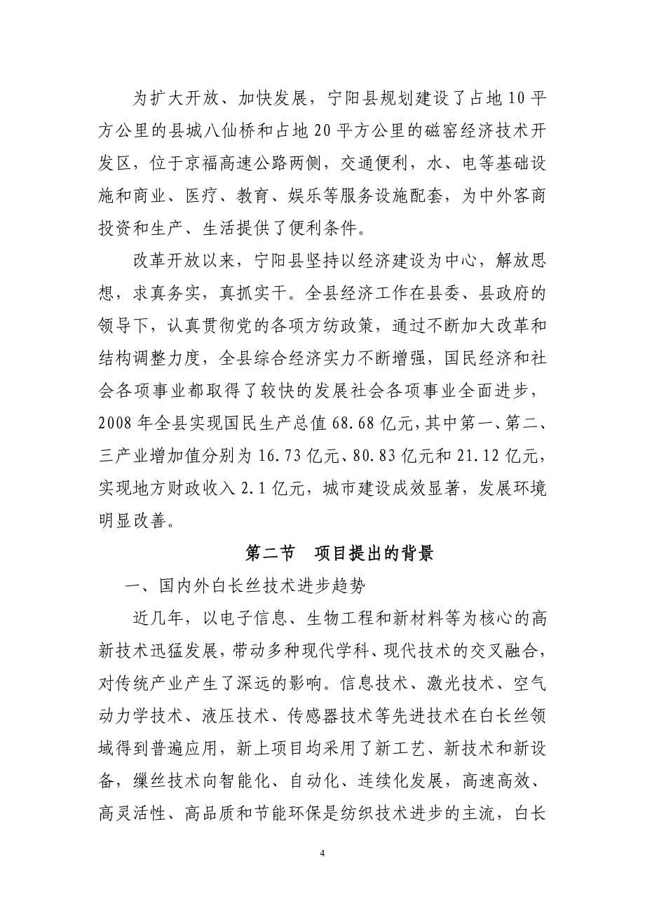 1000吨年高档白长丝项目可行性策划书.doc_第5页