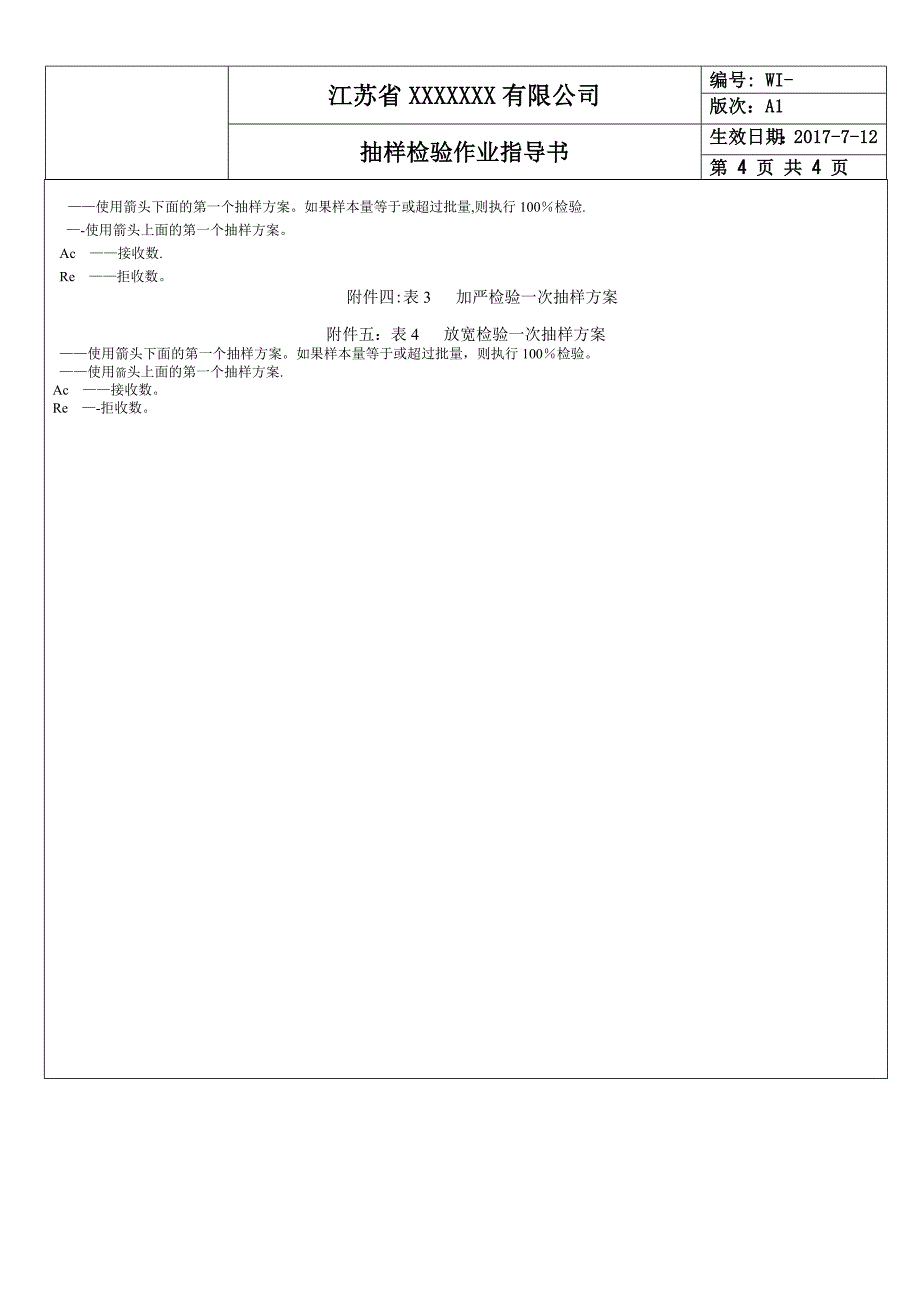 品质部抽样检验作业指导书(模板)_第4页