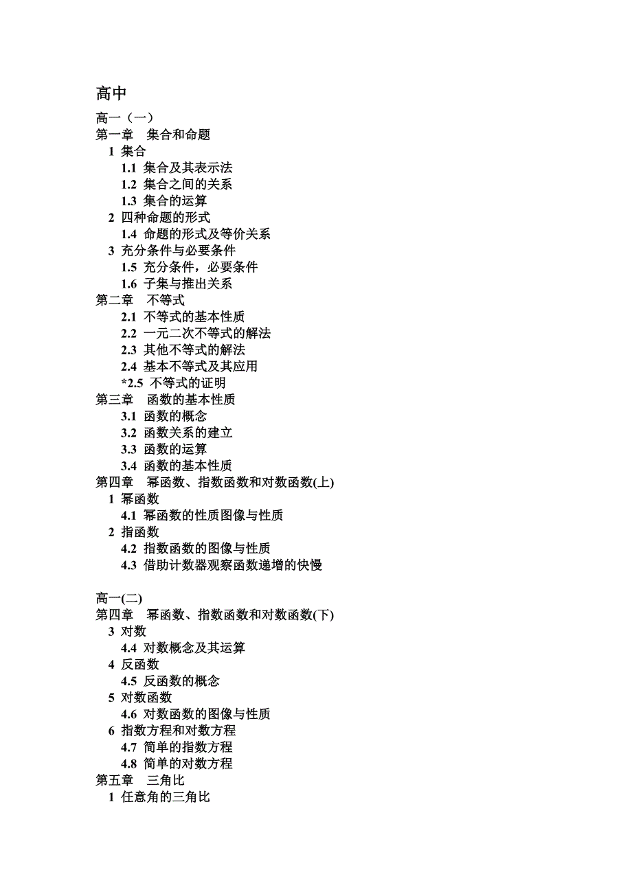 上海高中数学教材目录._第1页