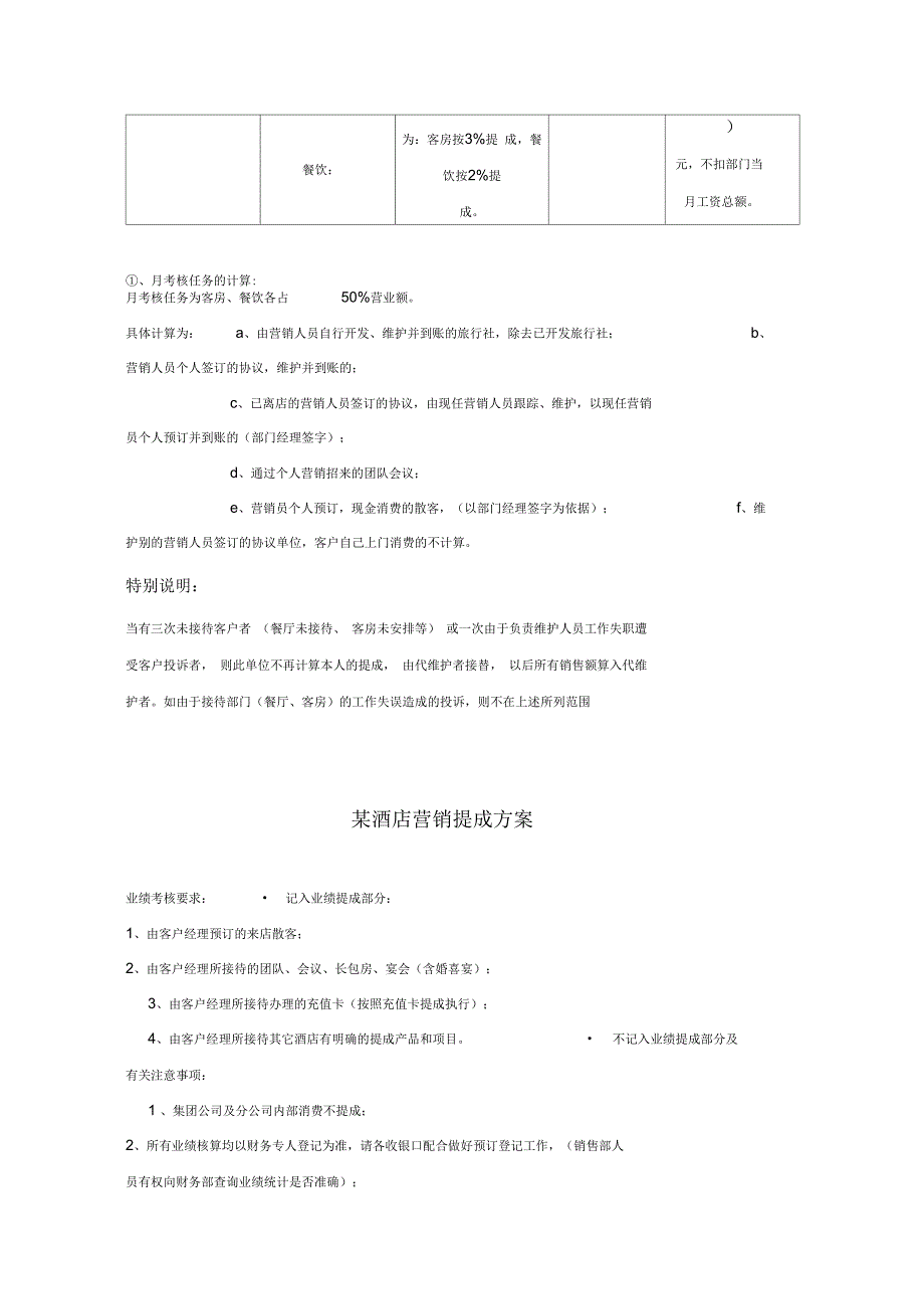 各酒店销售提成方案_第4页