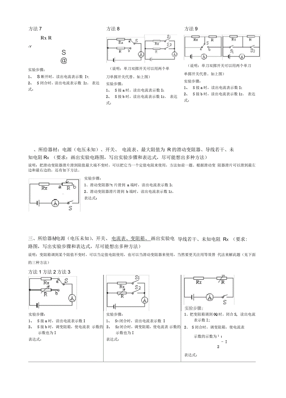 特殊方法测电阻做题方法_第2页