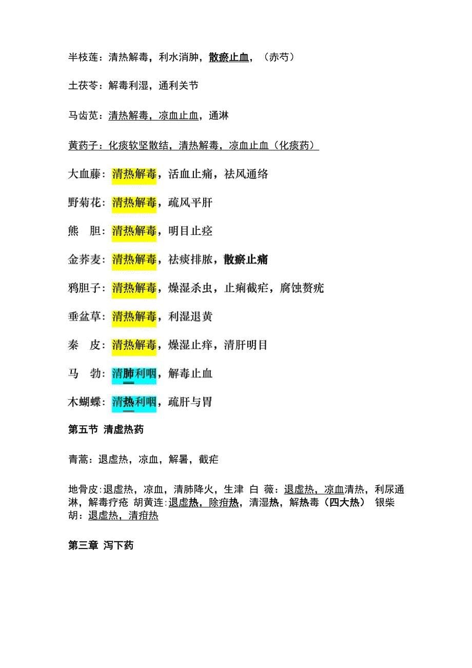 中医执业医师中药学记忆方法笔记_第5页