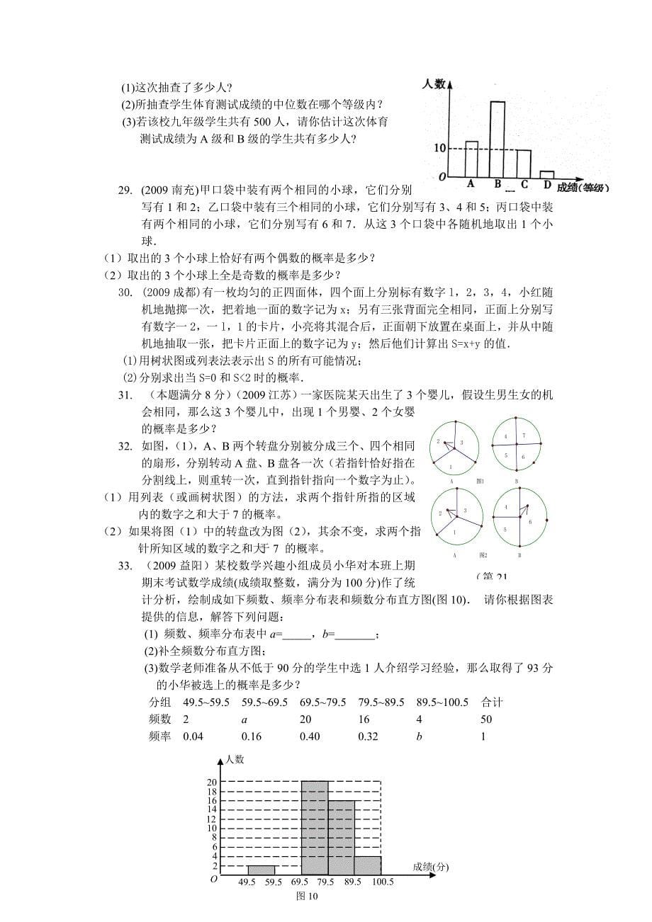 数学中考试题整合之概率_第5页