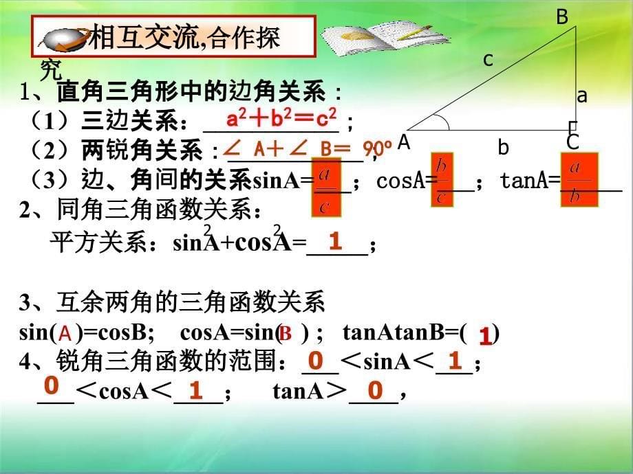 直角三角形边与角的关系专题复习导学案课件1_第5页