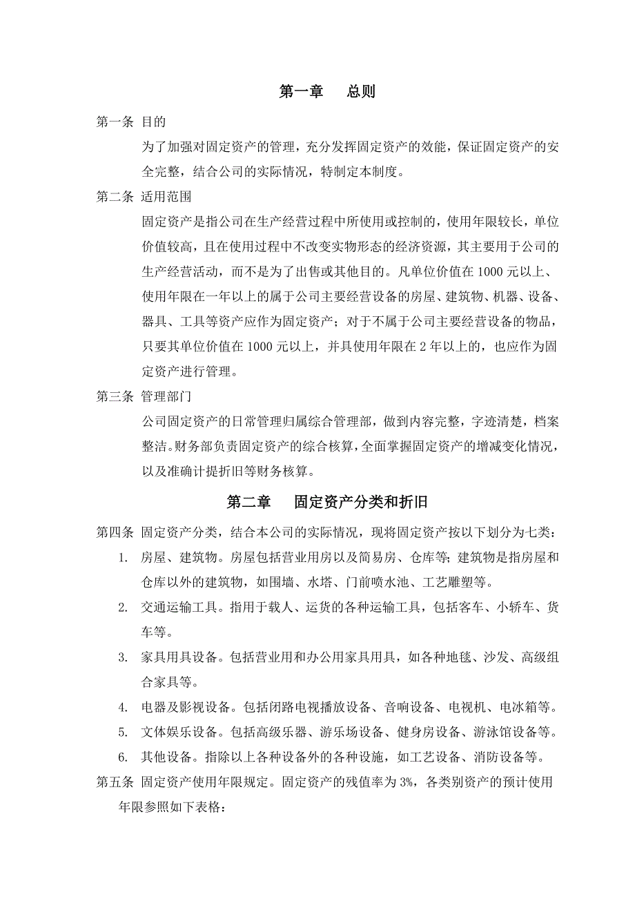 地产公司固定资产管理管理制度_第2页