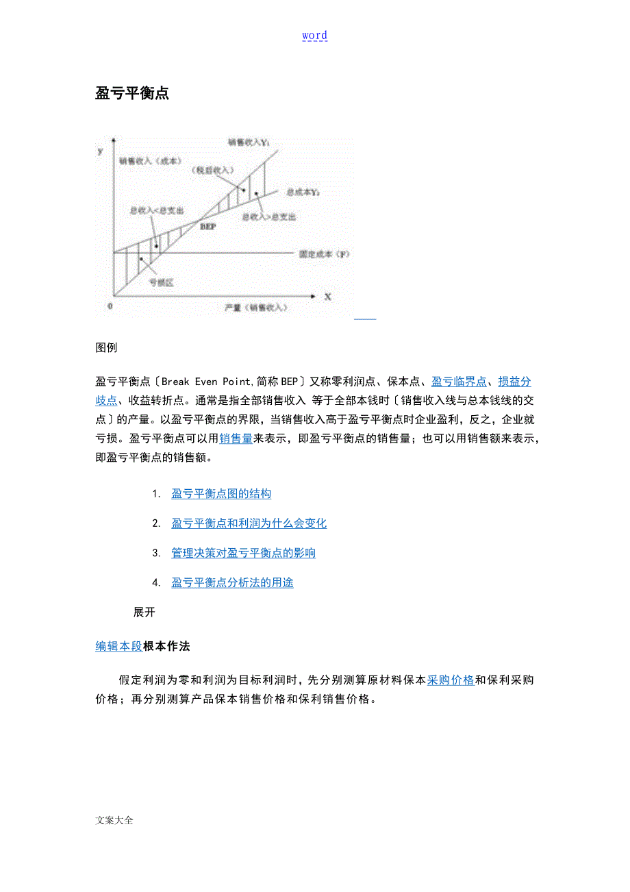 盈亏平衡点计算公式_第1页
