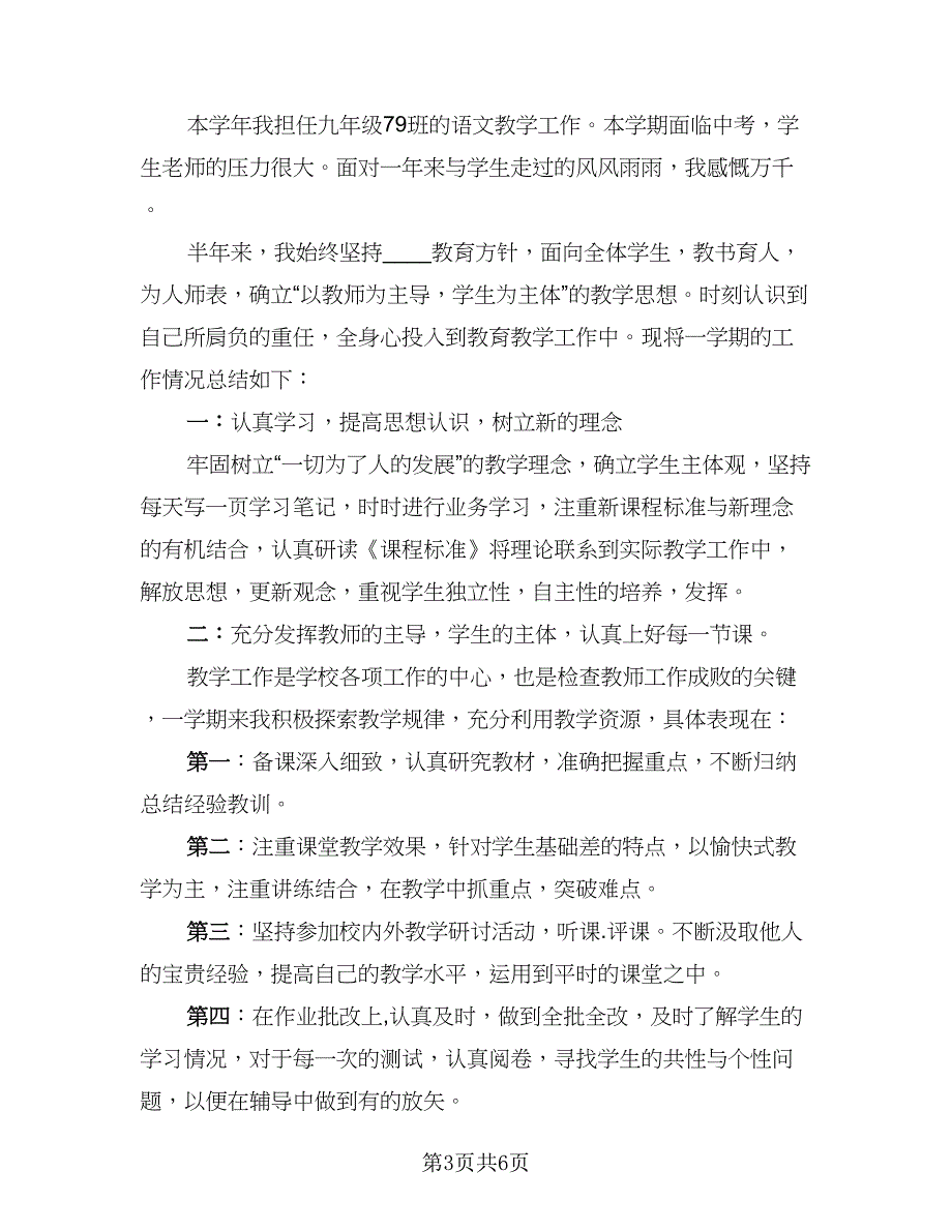 2023年初三语文教师教学总结（三篇）.doc_第3页