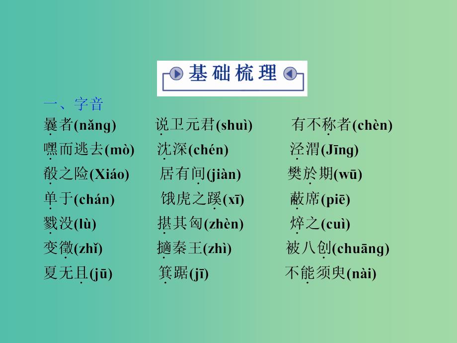 高中语文 第五单元 英雄悲歌 10 荆轲课件 鲁人版选修《史记选读》.ppt_第4页