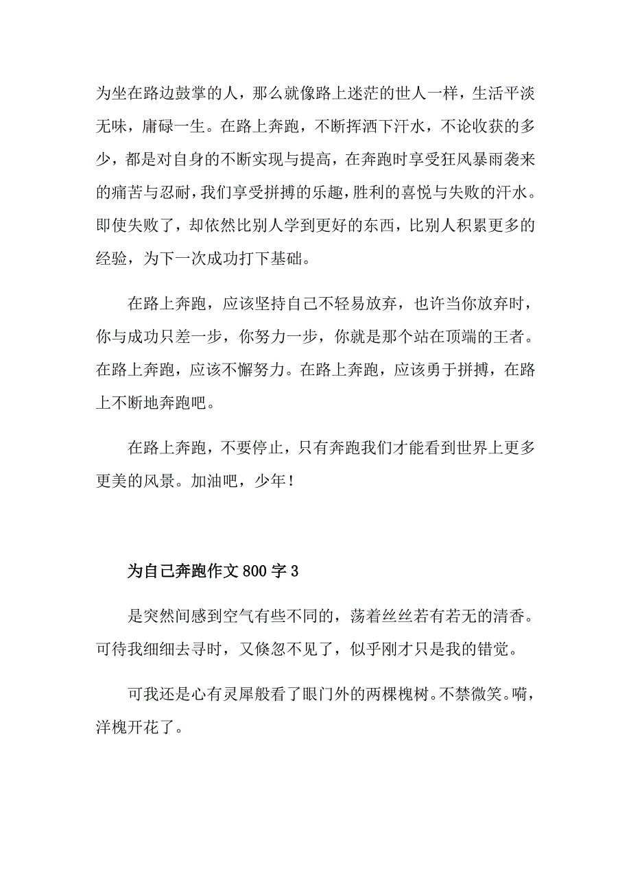 为自己奔跑作文800字_第4页