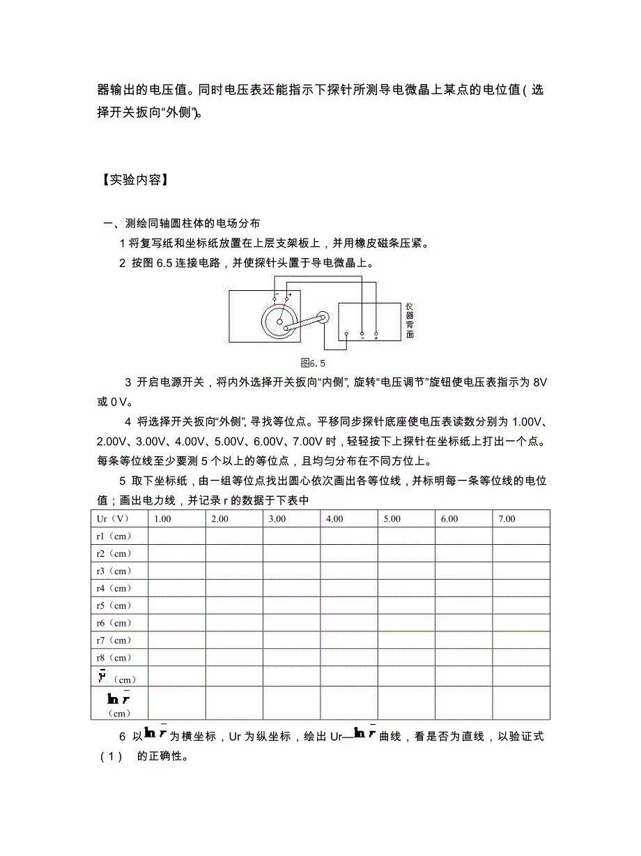 物理实验-静电场的描绘-实验报告_第4页