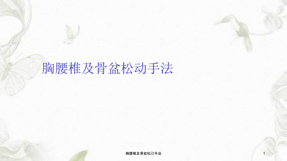 胸腰椎及骨盆松动手法课件_第1页