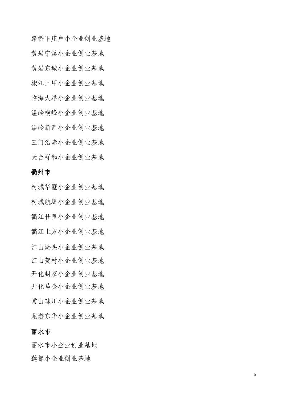浙江省小企业创业基地名册.doc_第5页