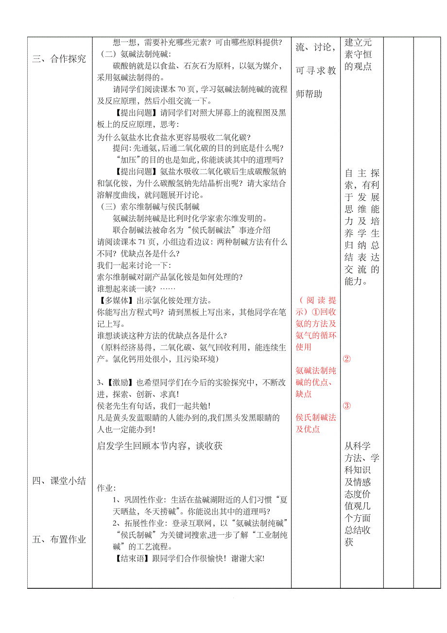 氨碱法制纯碱教案_第2页