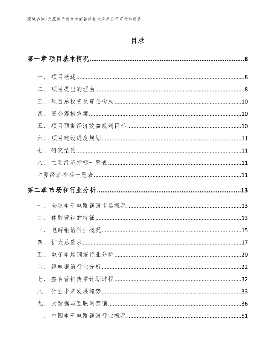 太原关于成立电解铜箔技术应用公司可行性报告范文_第2页