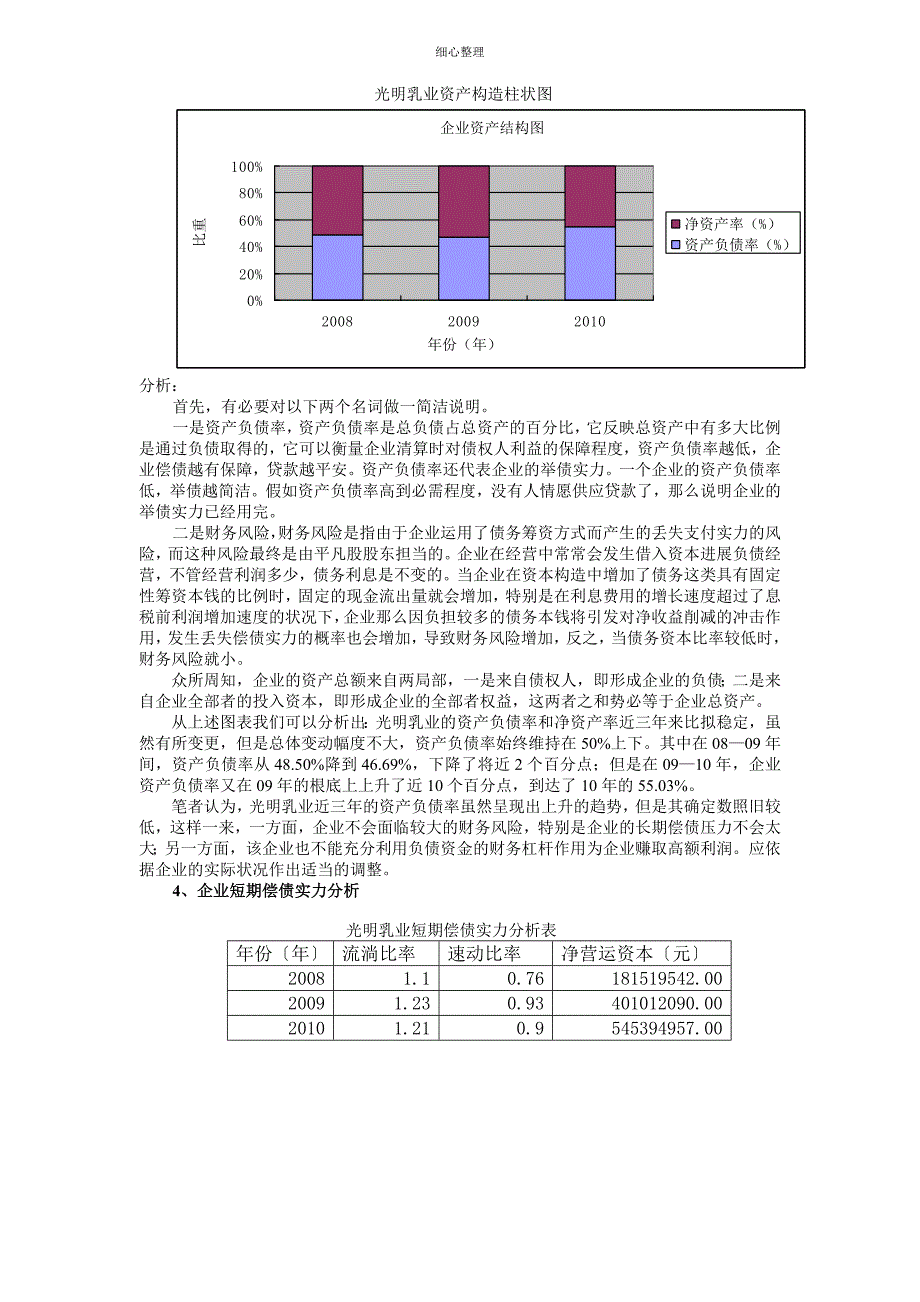 光明乳业资产负债表分析_第3页