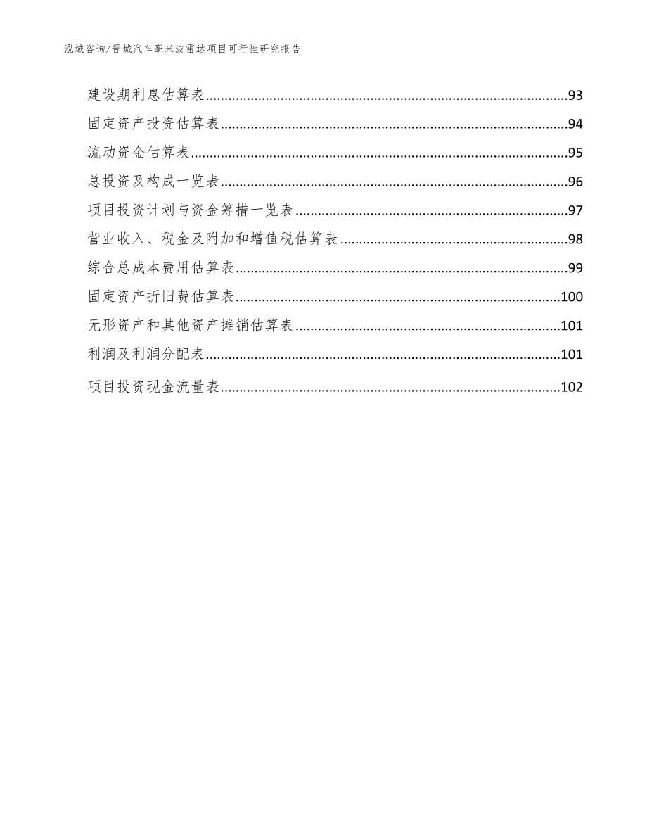 晋城汽车毫米波雷达项目可行性研究报告（范文参考）_第5页