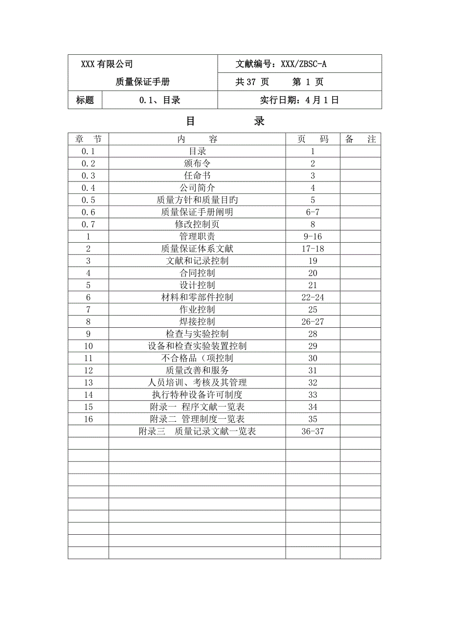 质量保证手册_第1页