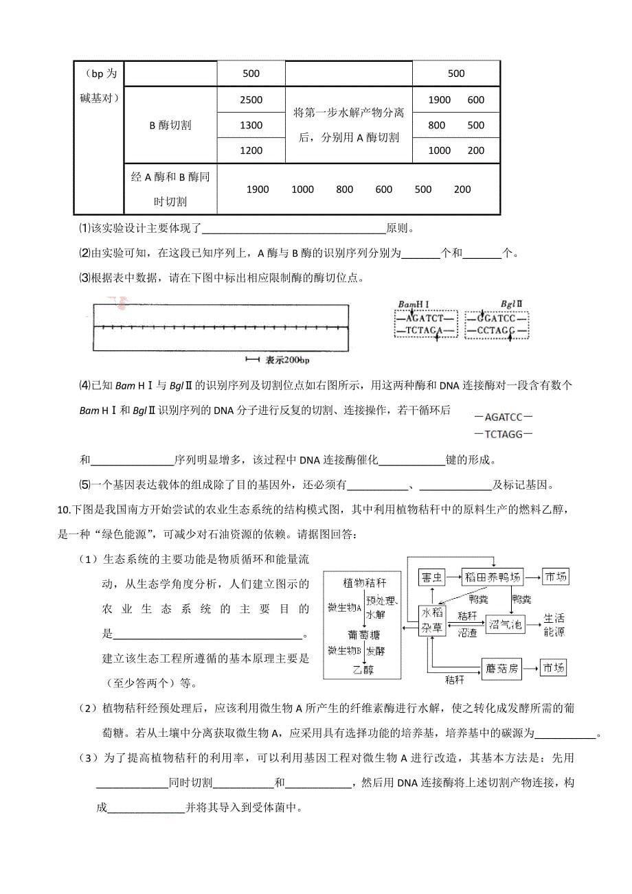 现代生物科技专题训练(二)_第5页