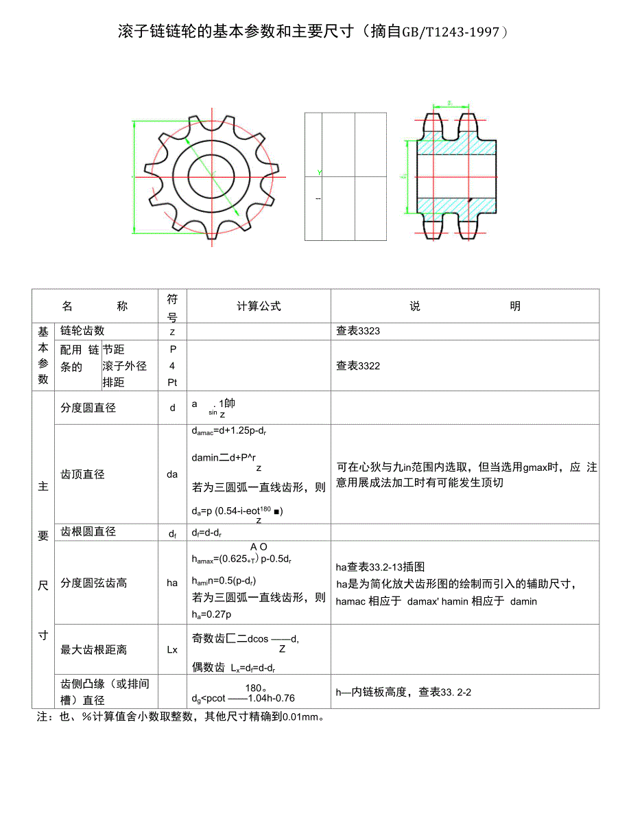 滚子链轮的基本参数和主要尺寸_第1页