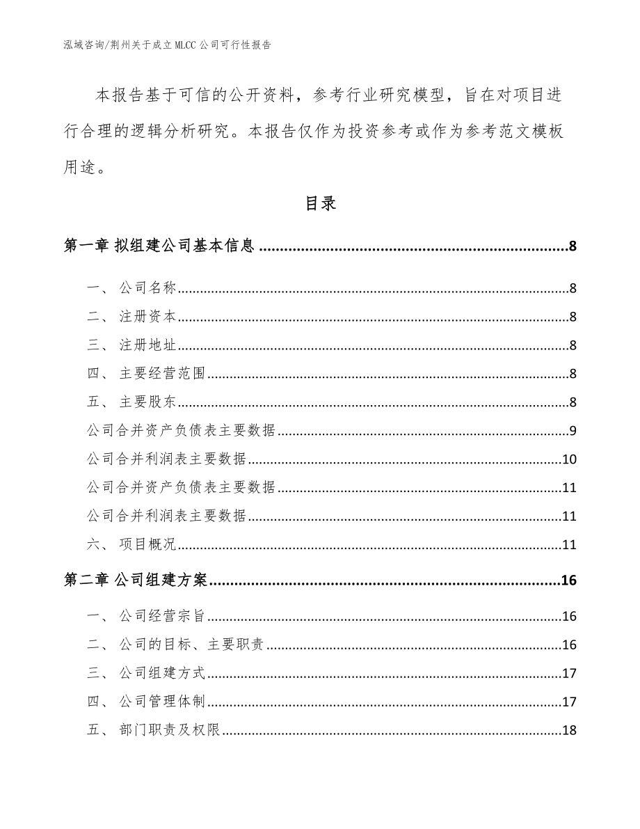 荆州关于成立MLCC公司可行性报告（模板参考）_第3页