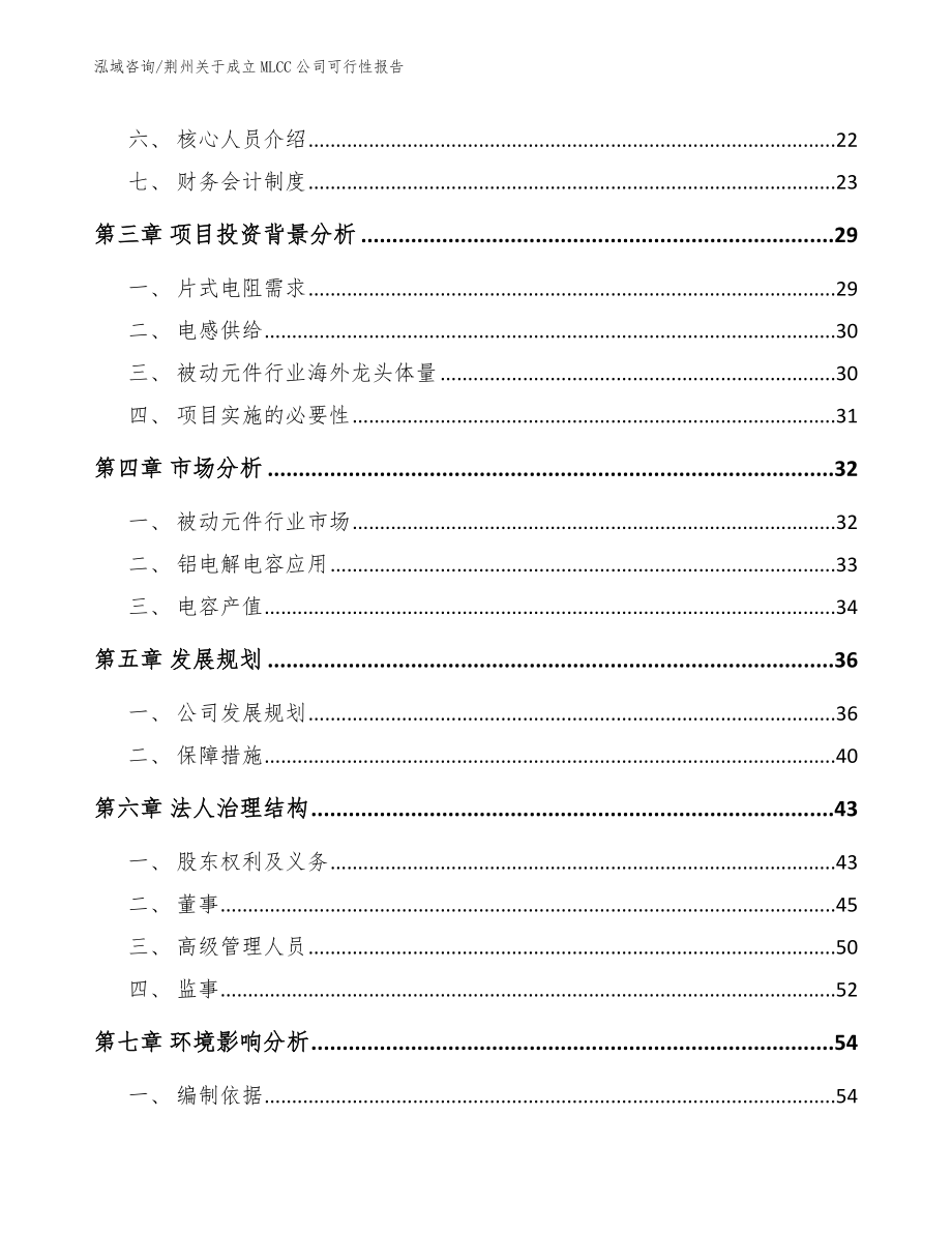 荆州关于成立MLCC公司可行性报告（模板参考）_第4页