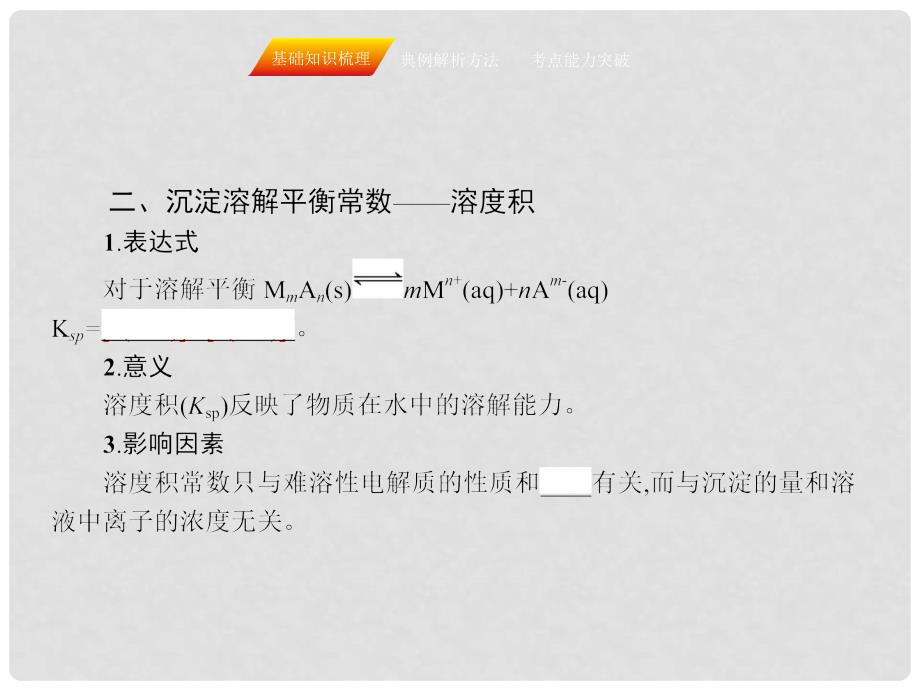 高三化学一轮复习 第八章 水溶液中的离子平衡 第四节 难溶电解质的溶解平衡课件_第4页
