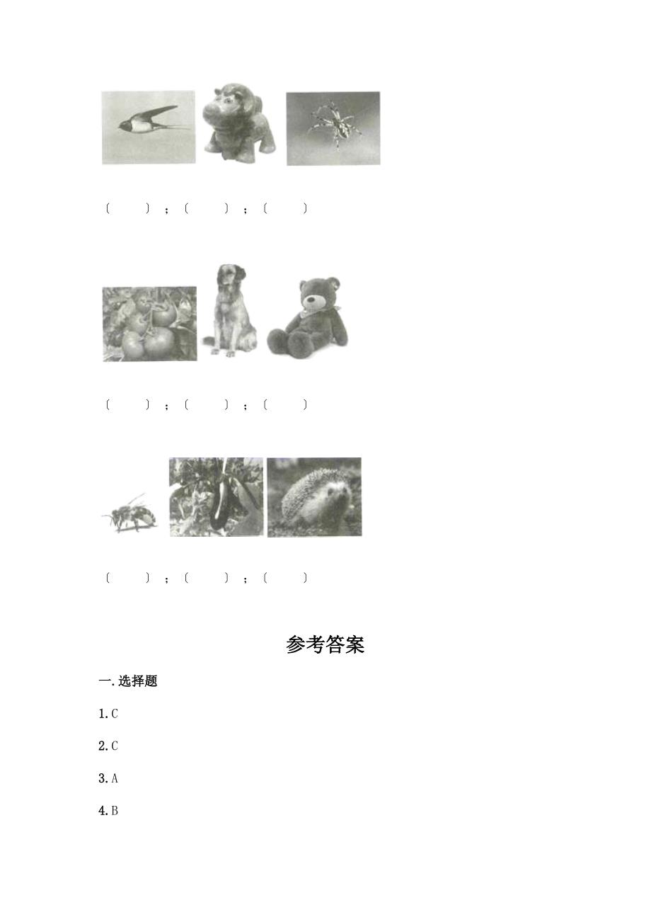 科学一年级下册第二单元《动物》测试卷附答案【综合题】.docx_第4页