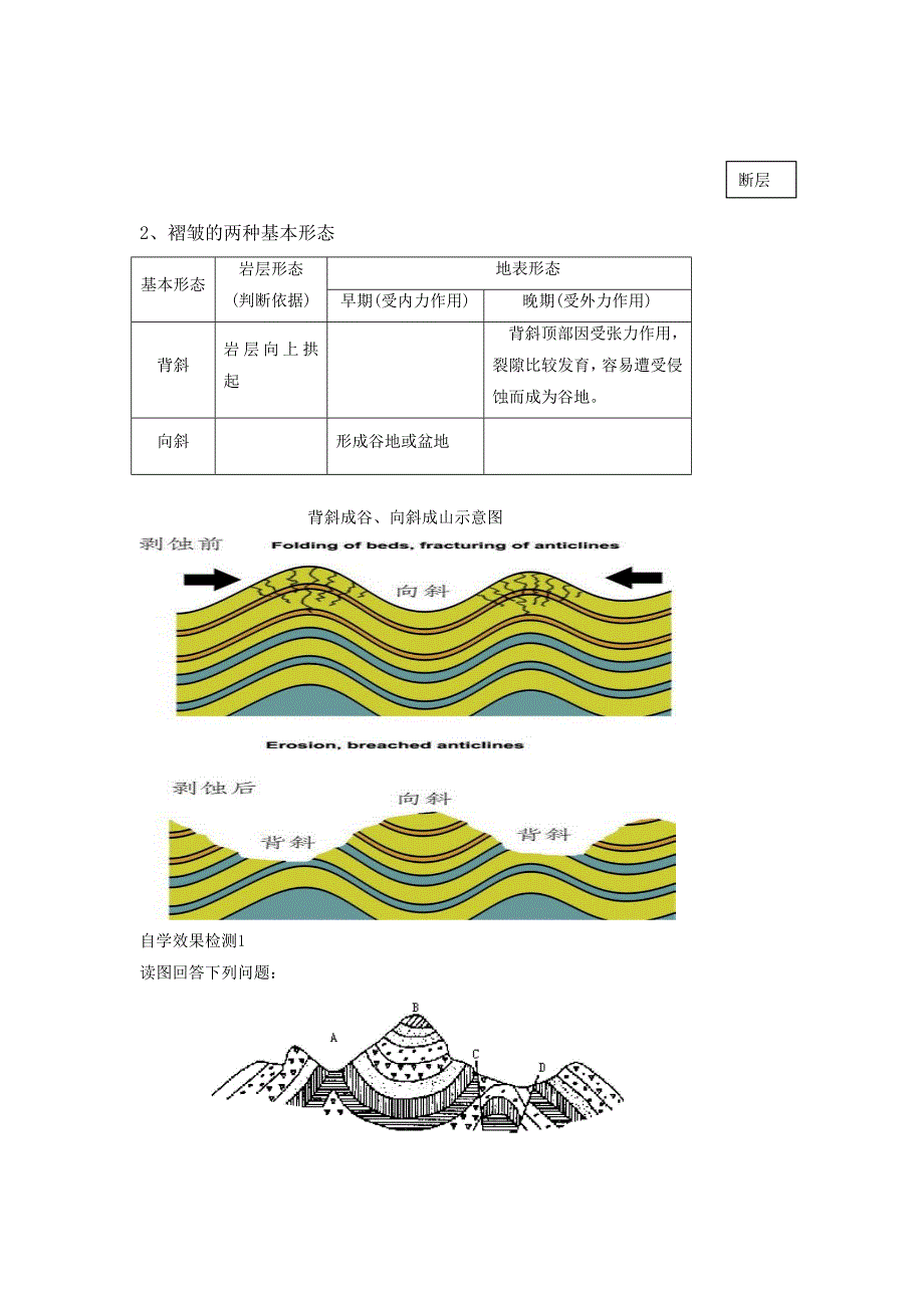 鲁教版地理必修一一师一优课必修一教学设计：2.1岩石圈与地表形态4_第2页
