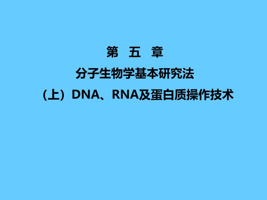 分子生物学中文5 分子生物学基本研究法_第1页