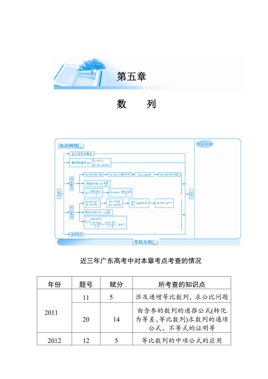 高考数学文科总复习【第五章】数列 第一节_第1页