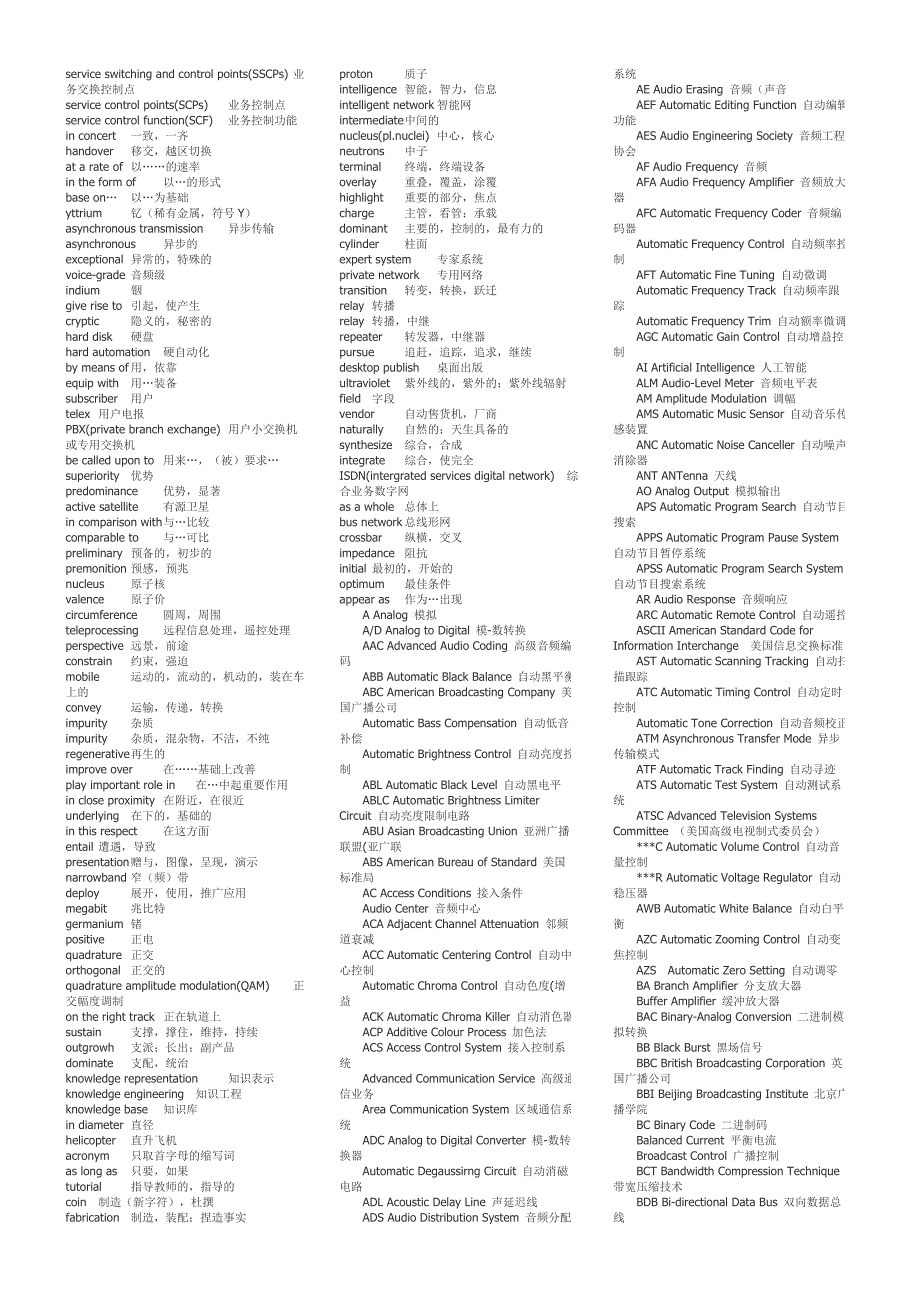 电子信息工程专业英语词汇精华整理版_第4页