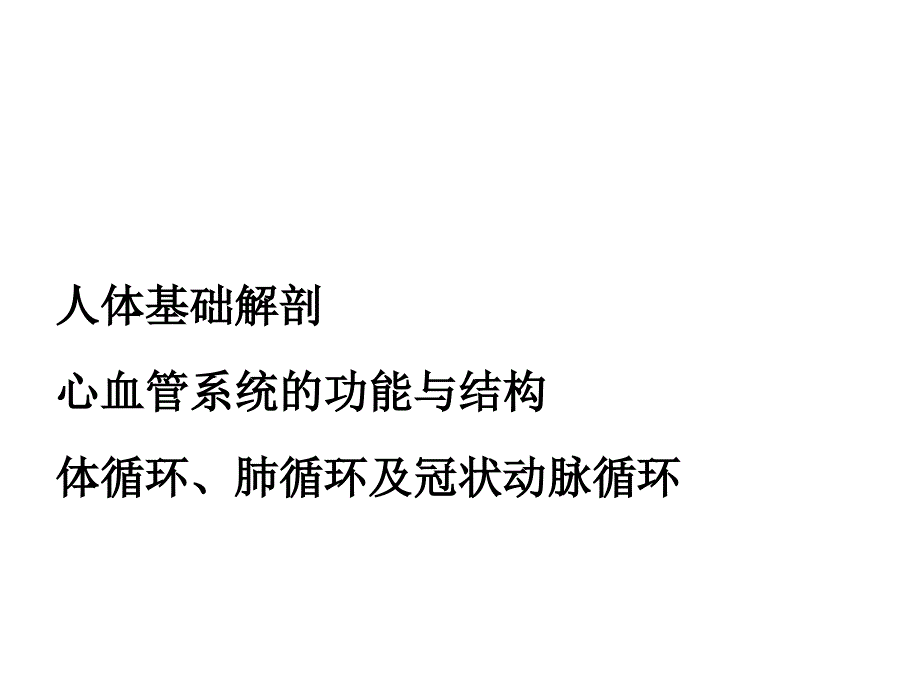 人体解剖及循环系统PP课件PPT文档资料_第1页