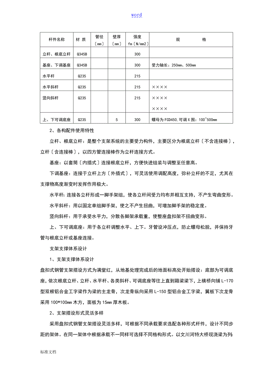 现浇连续梁承插型盘扣式钢管支架施工工法_第2页