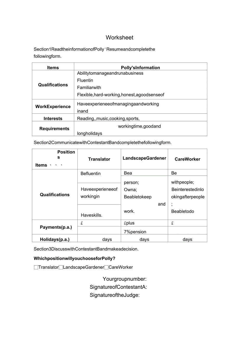 (完整word版)中职类职业英语技能比赛(职场应用练习2)_第3页