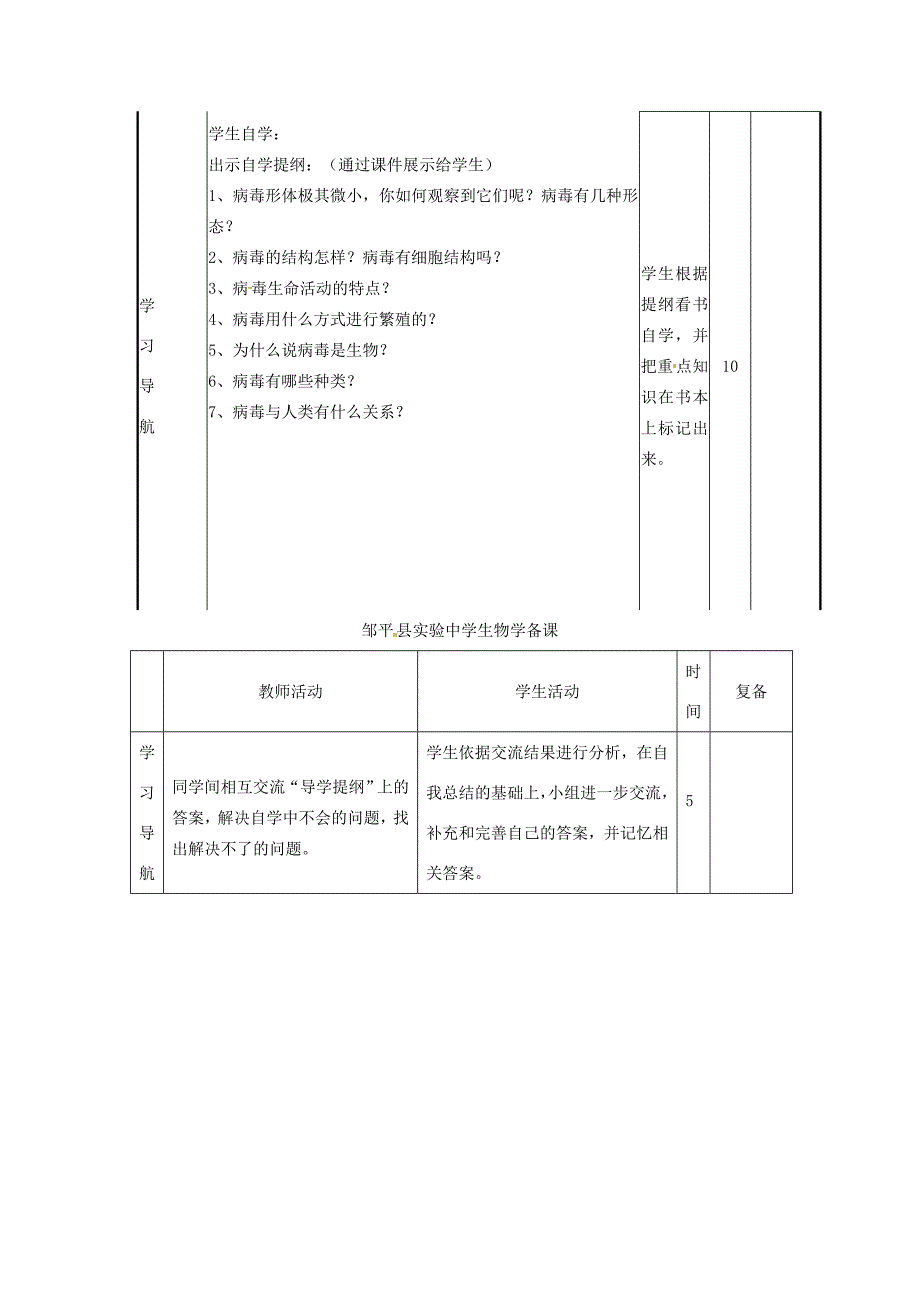 中学七年级生物病毒教案新人教版教案_第2页