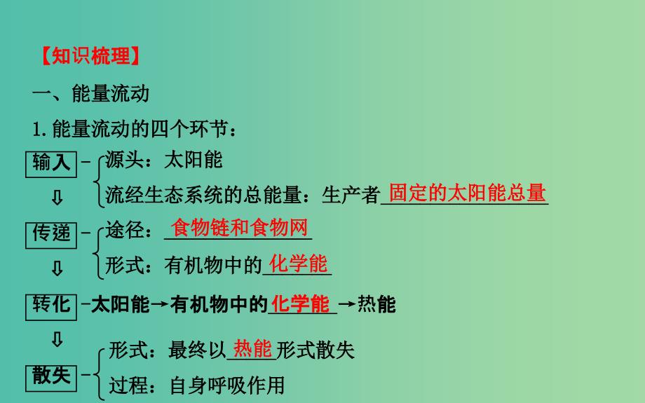 高三生物第一轮复习 第5章 第2、3节 生态系统的能量流动与物质循环课件 新人教版必修3.ppt_第4页