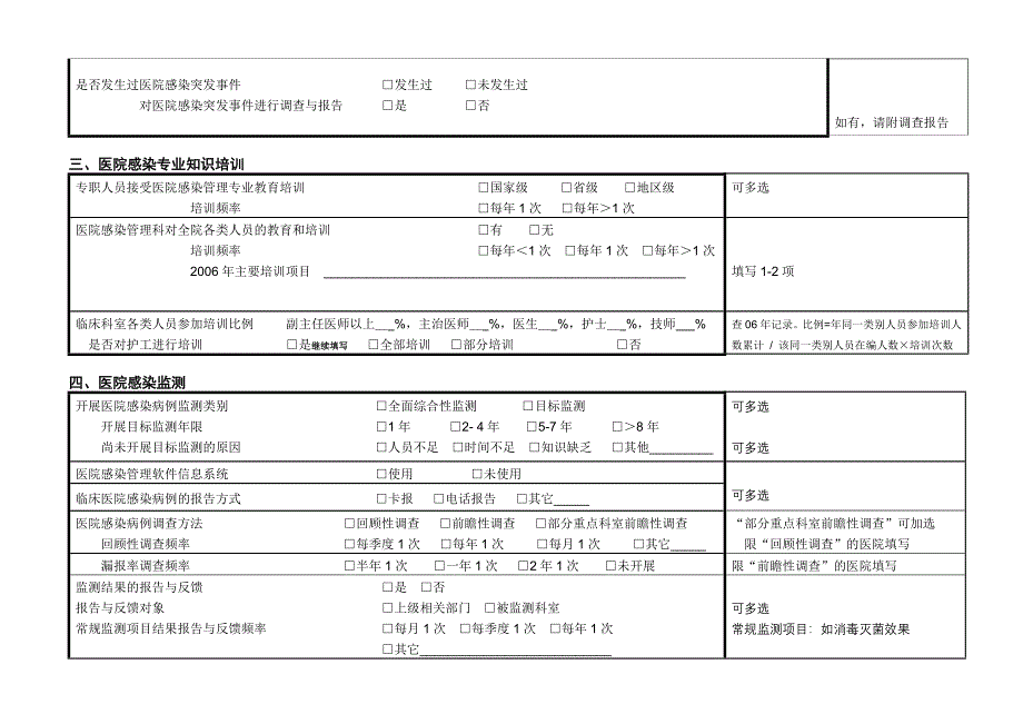 江苏省医院感染管理现状调查表(共8页)_第4页