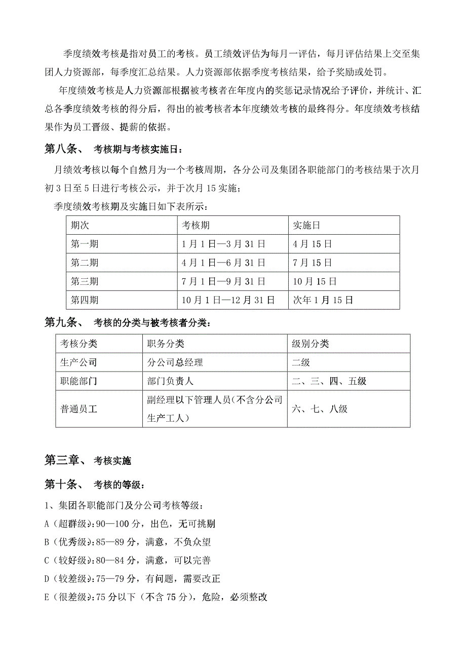 希波集团绩效考核方案_第3页