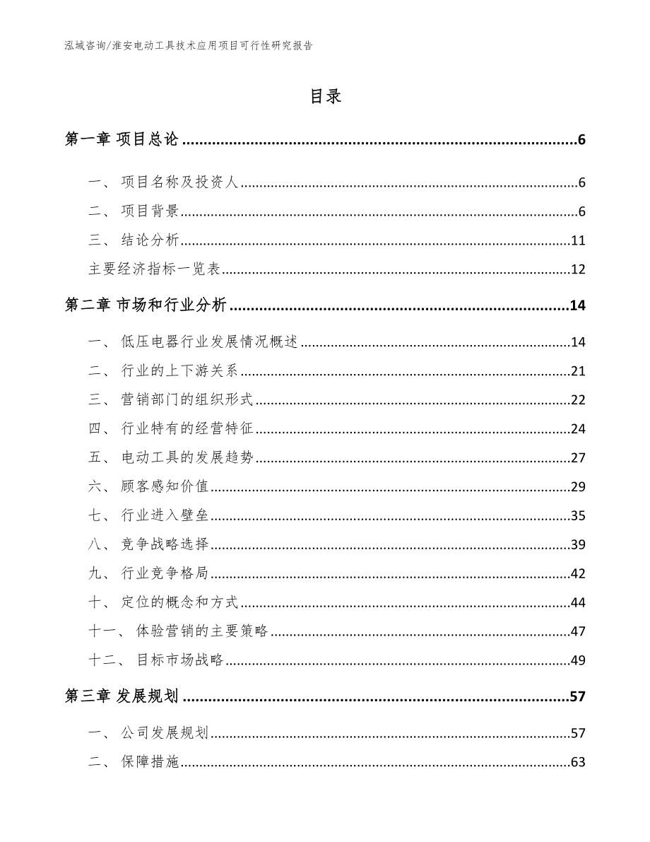 淮安电动工具技术应用项目可行性研究报告（范文参考）_第2页