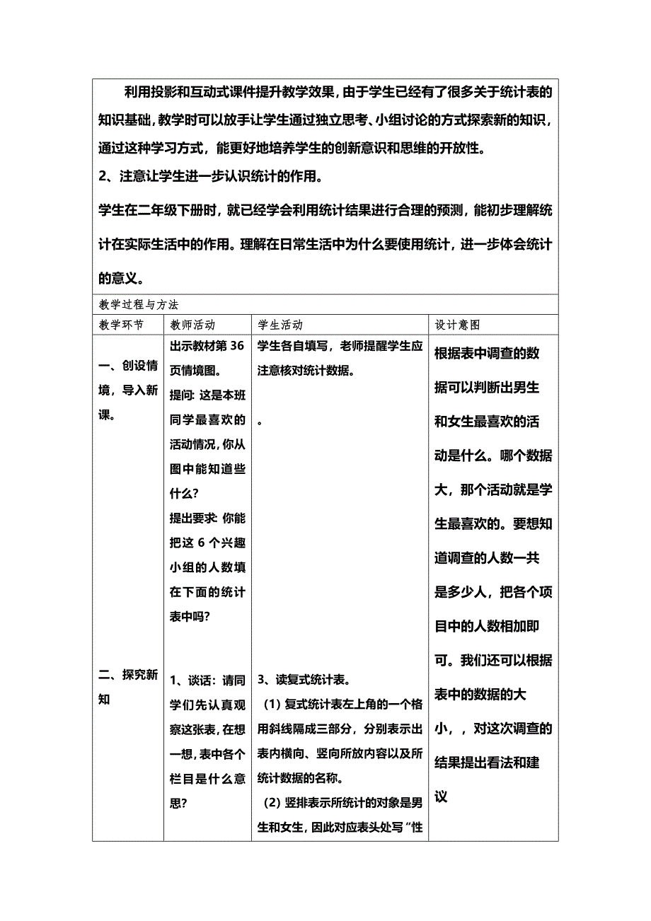 教学设计初稿《复式统计表》_第2页