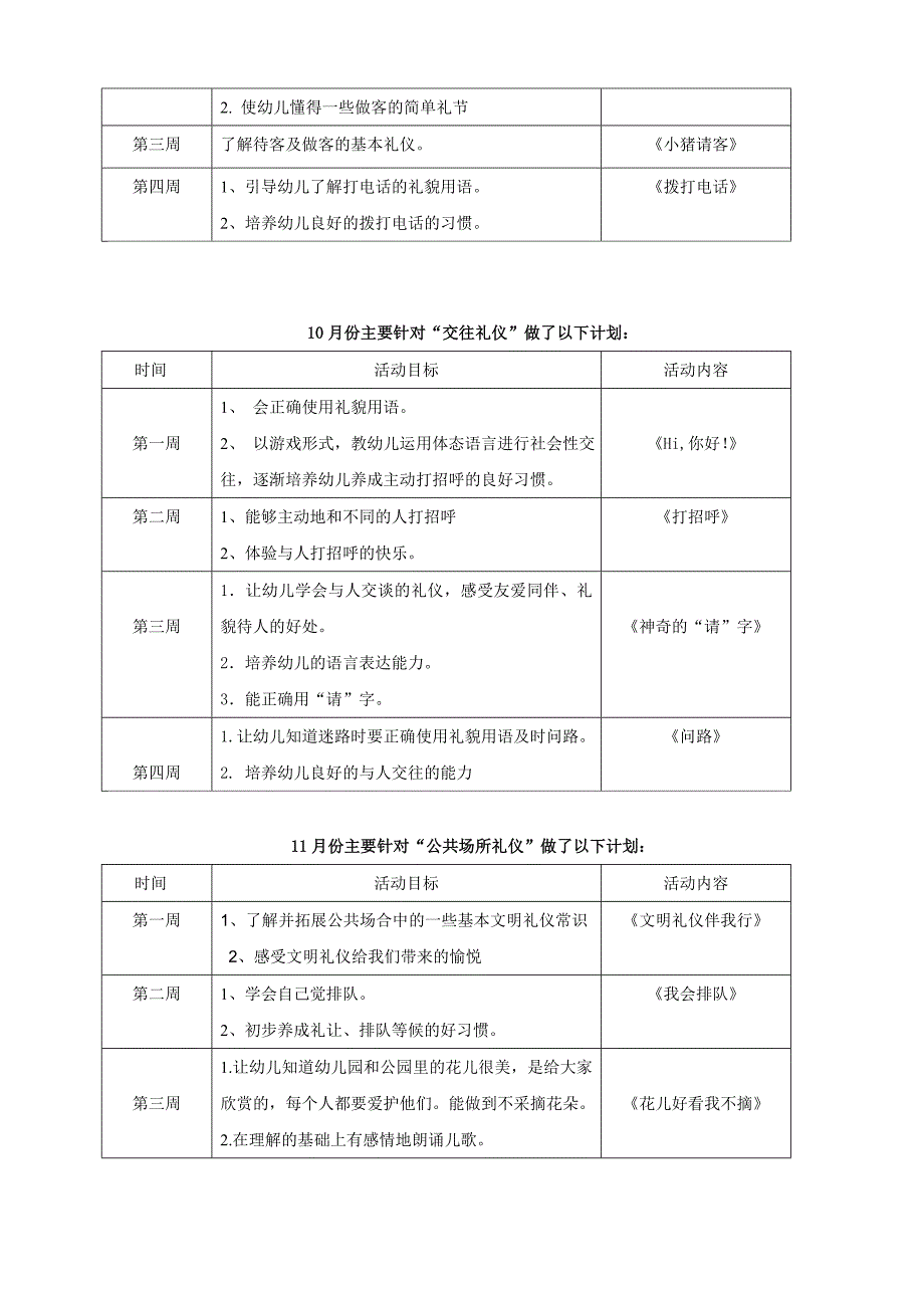 小班组文明礼仪计划_第2页