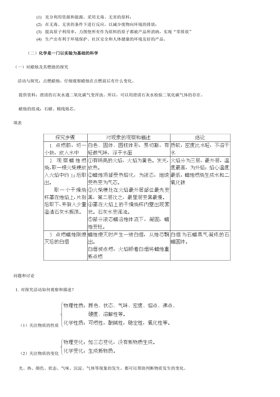 初三化学复习教学案习题参考第一单元_第2页