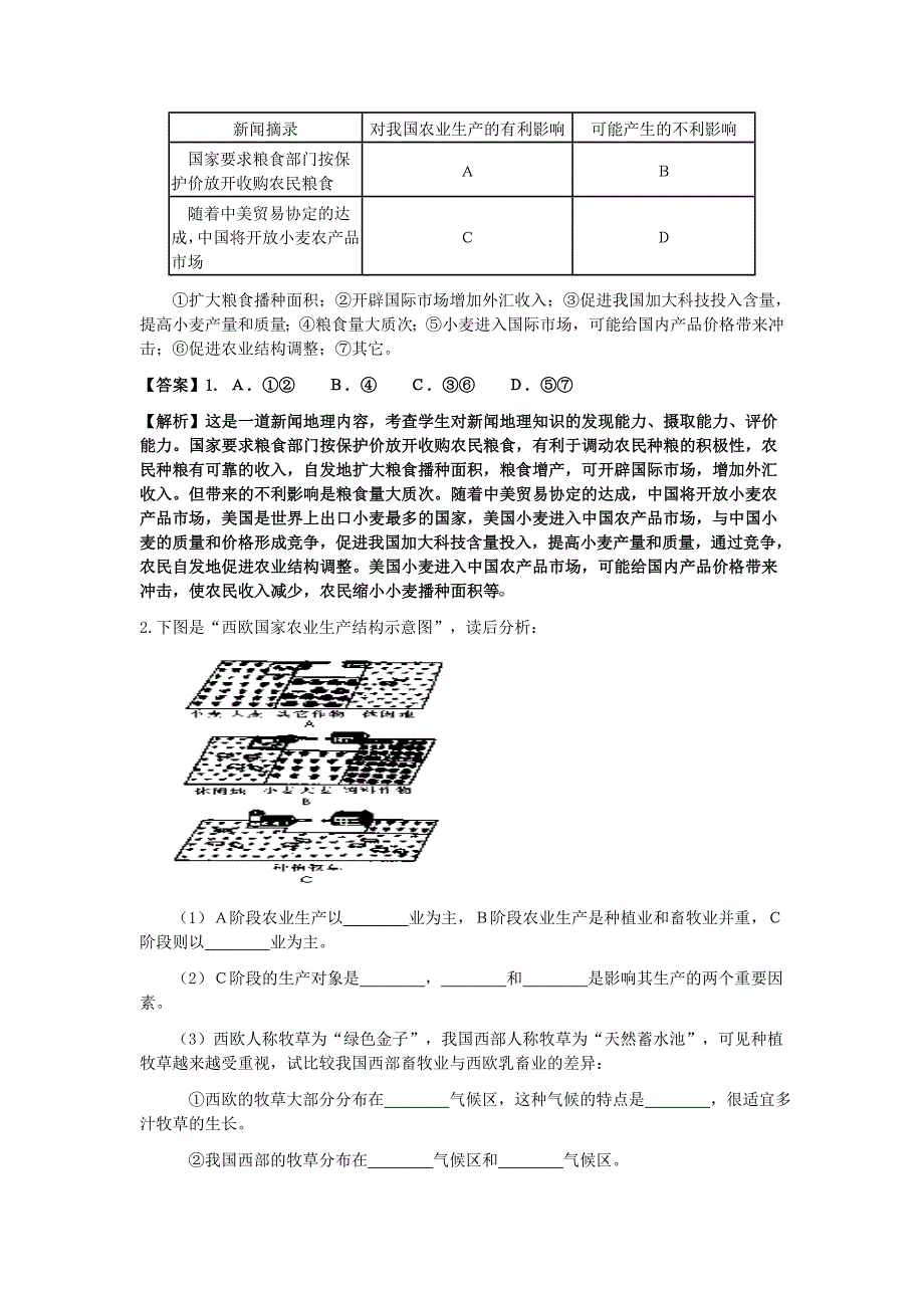 易错题解题方法大全（6）：生产活动与地域联系_第4页