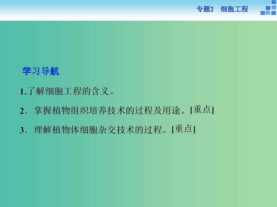 高中生物 专题2.1.1 植物细胞工程的基本技术课件 新人教版选修3.ppt_第3页