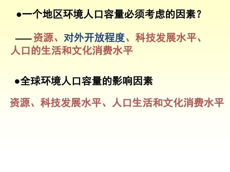 高中地理：高一必修2《13人口的合理容量》课件 新人教版_第5页