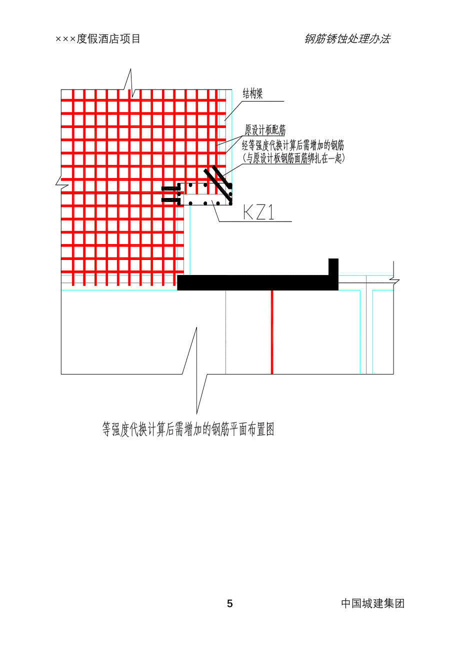 度假酒店别墅工程墙柱钢筋锈蚀处理办法_第5页